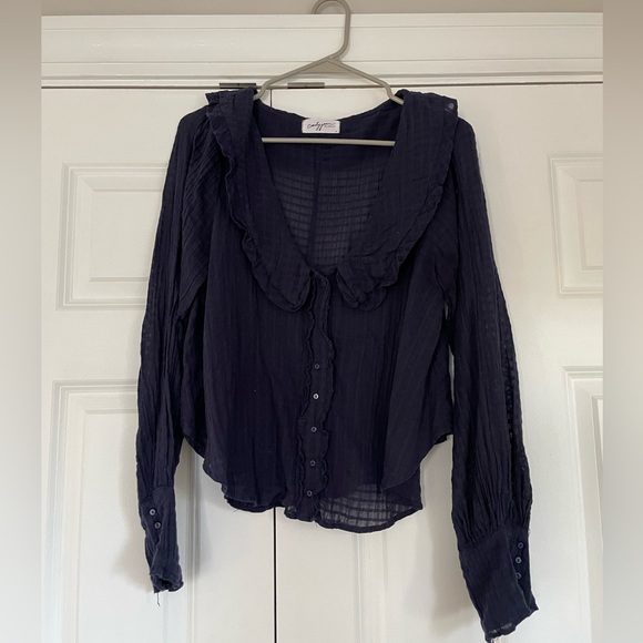 Carly Jean Marie Top, Medium Navy - Picture 1 of 3